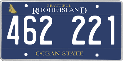 RI license plate 462221