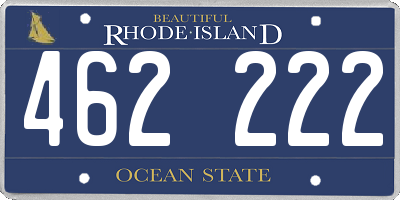 RI license plate 462222