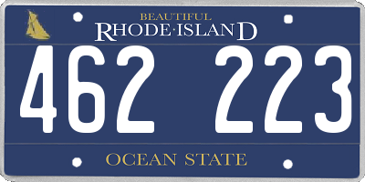 RI license plate 462223