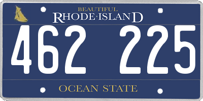 RI license plate 462225