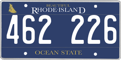 RI license plate 462226