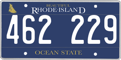 RI license plate 462229