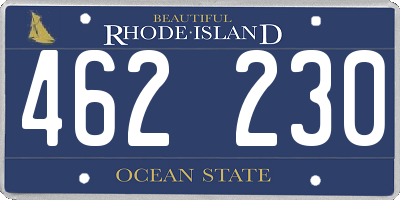 RI license plate 462230