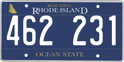 RI license plate 462231