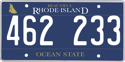 RI license plate 462233