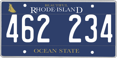 RI license plate 462234