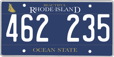 RI license plate 462235