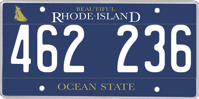 RI license plate 462236