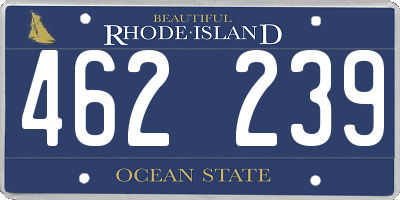 RI license plate 462239