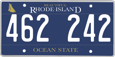 RI license plate 462242