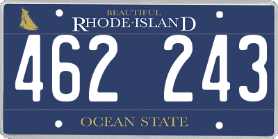 RI license plate 462243