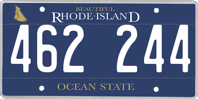 RI license plate 462244