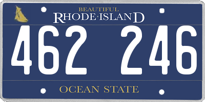 RI license plate 462246