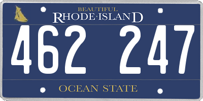 RI license plate 462247