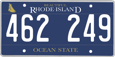 RI license plate 462249
