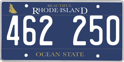 RI license plate 462250