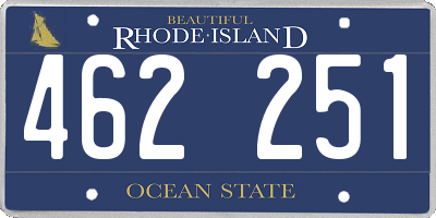 RI license plate 462251