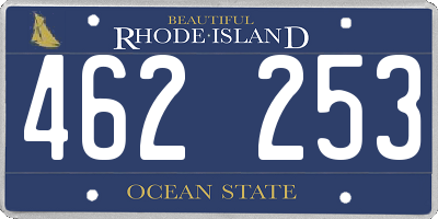 RI license plate 462253