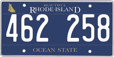 RI license plate 462258