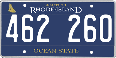 RI license plate 462260