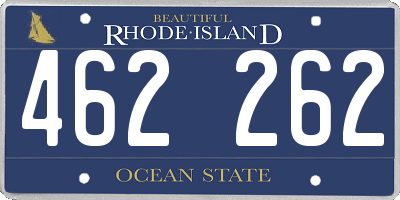 RI license plate 462262
