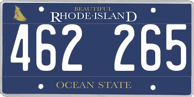 RI license plate 462265