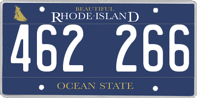 RI license plate 462266