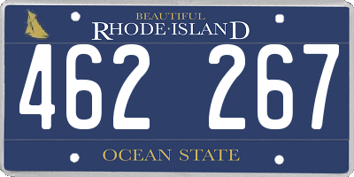 RI license plate 462267