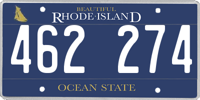 RI license plate 462274