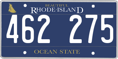 RI license plate 462275