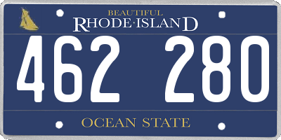 RI license plate 462280
