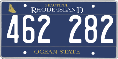 RI license plate 462282
