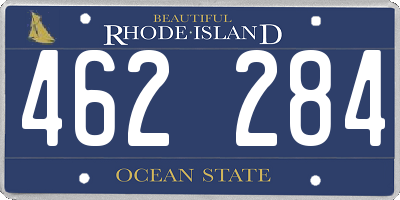 RI license plate 462284