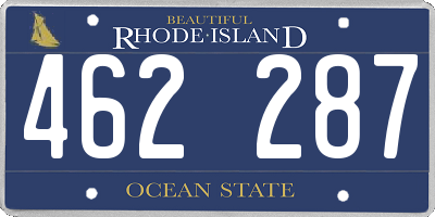 RI license plate 462287