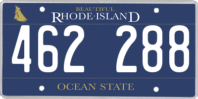 RI license plate 462288