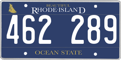 RI license plate 462289