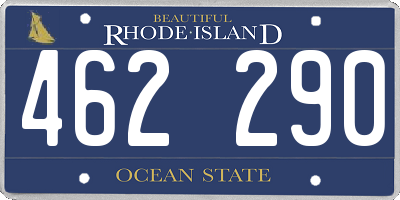 RI license plate 462290