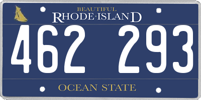 RI license plate 462293