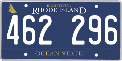 RI license plate 462296