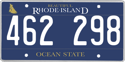 RI license plate 462298