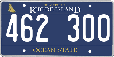 RI license plate 462300