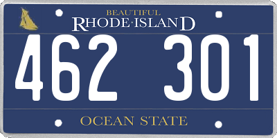 RI license plate 462301