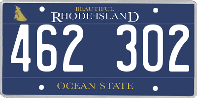 RI license plate 462302