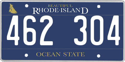 RI license plate 462304