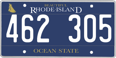 RI license plate 462305