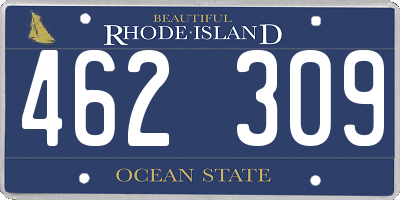 RI license plate 462309