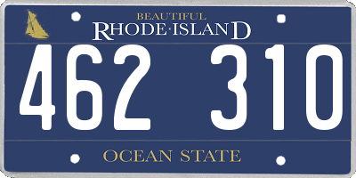 RI license plate 462310