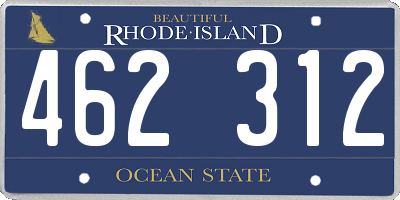 RI license plate 462312