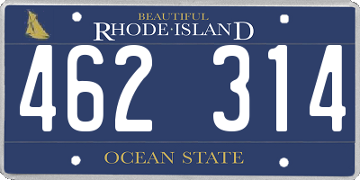 RI license plate 462314