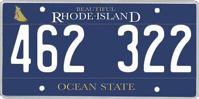 RI license plate 462322